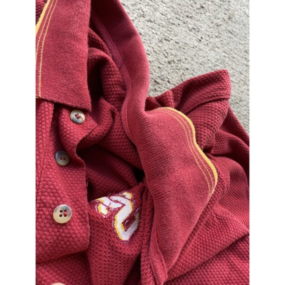 Vintage USC Trojans Polo Shirt Mens XL Red NCAA Football Nike Embroidered Golf - Picture 14 of 16